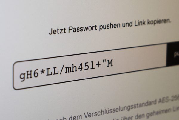 OHO Design, Wie wir Passwörter sicher versenden